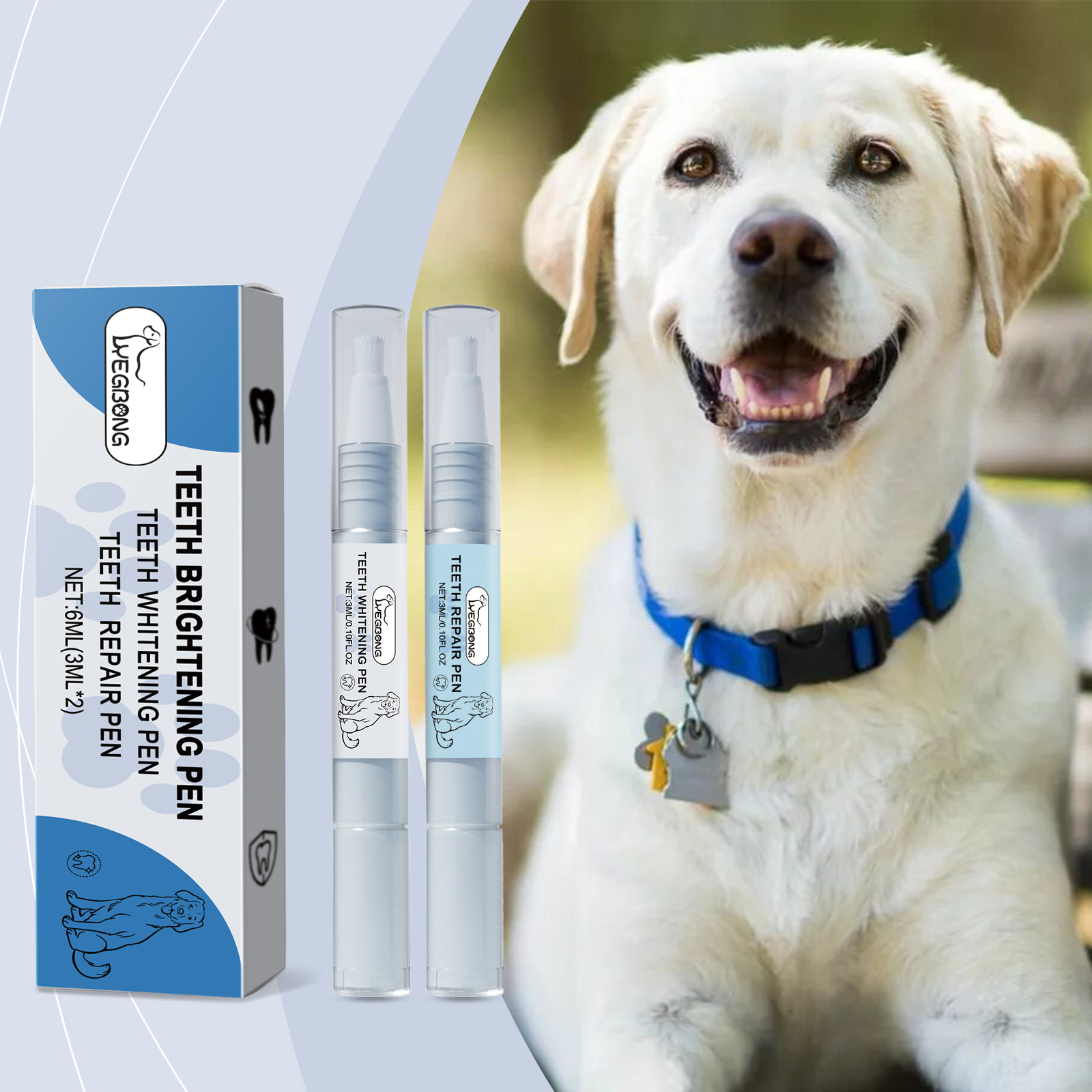 Teeth Whitening Pens - Haustier-Zahnaufhellungsstift-Set für Hunde und Katzen, Entfernt